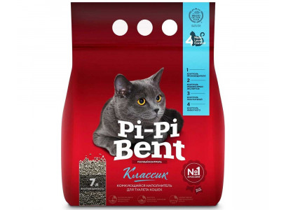 Наполнитель Для Кошачьего Туалета Pi-Pi-Bent Классик 3кг (1*6) 