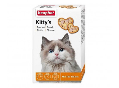 Витамины Для Кошек Beaphar (Беафар) Kitty’s Mix + Taurine, Biotin, Protein and Cheese Микс 180шт 12506 
