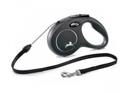 Рулетка Для Собак Мелких Пород Flexi (Флекси) Classic S До 12кг Трос Черный 5м  