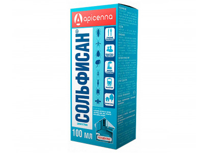 Сольфисан От Тараканов, Муравьев, Клопов, Блох, Мух, Комаров и Крысиных Клещей 100мл 