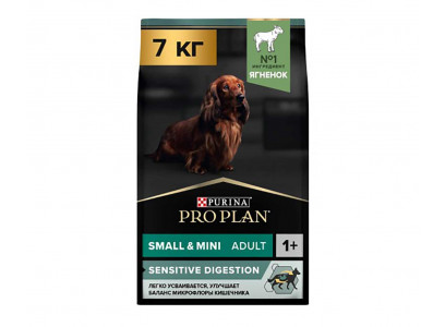 Сухой Корм ProPlan (Проплан) Для Собак Мелких Пород с Чувствительным Пищеварением Ягненок и Рис Adult Dog Optidigest Small & Mini Sensitive Digestion 7кг (1*1) 