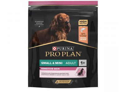 Сухой Корм Pro Plan (Проплан) Для Щенков Миниатюрных и Мелких Пород с Чувствительной Кожей Лосось и Рис OPTI Derma Sensitive Skin Small & Mini Puppy 700г (1*8) 