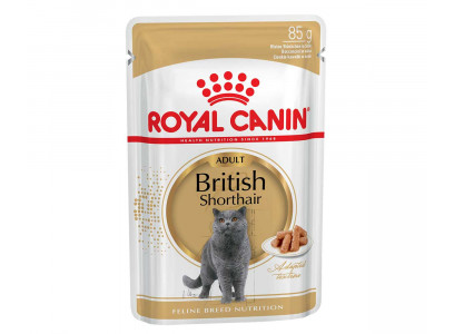 Влажный Корм Royal Canin (Роял Канин) Для Кошек Породы Британская Короткошерстная Feline Breed Nutrition British Shorthair Wet 85г (1*12) 