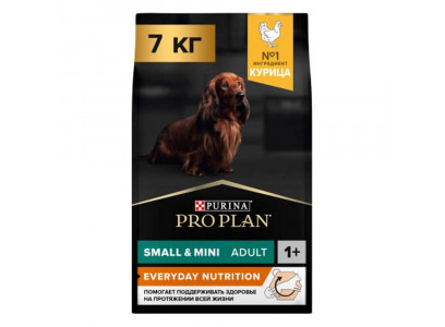 Сухой Корм Pro Plan (Проплан) Для Собак Карликовых и Мелких Пород Курица и Рис Small & Mini Adult 7кг (1*1) 