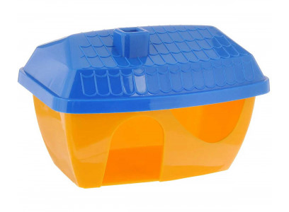 Домик Для Грызунов ЗооМарк 16*11*10см Пластик Цветной 900