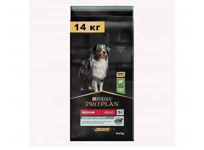 Сухой Корм ProPlan (Проплан) Для Собак Средних Пород с Чувствительным Пищеварением Ягненок и Рис Adult Dog Optidigest Medium Sensitive Digestion 14кг (1*1) 