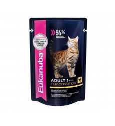 Влажный Корм Eukanuba (Эукануба) Для Кошек Курица в Соусе Adult Chicken 85г