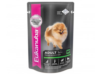 Влажный Корм Eukanuba (Эукануба) Для Собак Всех Пород Говядина в Соусе Adult Beef 100г 