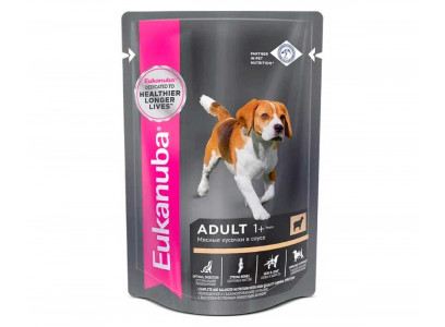 Влажный Корм Eukanuba (Эукануба) Для Собак Всех Пород Ягненок в Соусе Adult Lamb 100г 