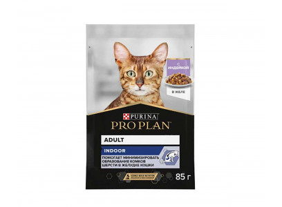 Влажный Корм Pro Plan (ПроПлан) Для Домашних Кошек Индейка в Желе  Adult Turkey Chunks in Jelly 85г (1*24) 