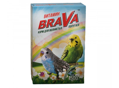 Корм Для Волнистых Попугаев BRAVA (Брава) Витамин 500г (1*14) 