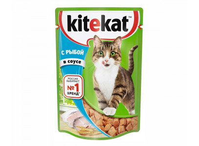 Влажный Корм Kitekat (Китикэт) Для Кошек Вкусная Рыба в Соусе 85г (1*24) 