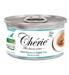 Консервы Pettric (Пэттрик) Cherie Для Кошек Тунец в Подливке Flaked Yellowfin mix Skipjack Tuna Entrées in Gravy 80г