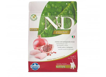 Сухой Корм Farmina (Фармина) Для Котят Курица и Гранат Беззерновой Natural & Delicious Grain Free Kitten Chicken & Pomegranate 300г 