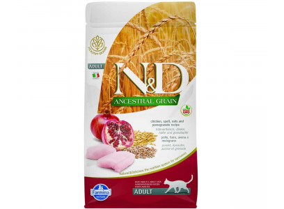 Сухой Корм Farmina (Фармина) Для Кошек Курица и Гранат Низкозерновой Cat N&d Ancestral Grain Chicken & Pomegranate 1,5кг 