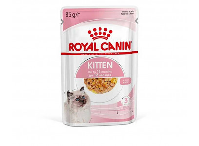 Влажный Корм Royal Canin (Роял Канин) Для Котят Аппетитные Кусочки в Желе Feline Health Nutrition Kitten Jelly 85г (1*12) 