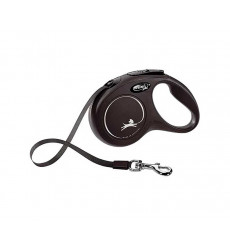 Рулетка Для Собак Крупных Пород Flexi (Флекси) Ремень 5м До 50кг New Classic L Черный