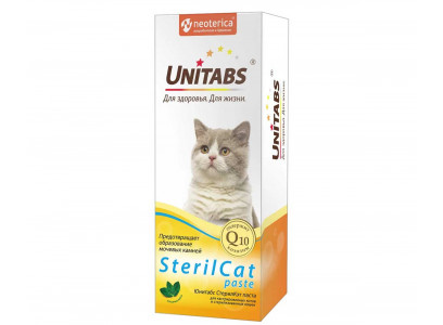 Паста Для Стерилизованных Кошек и Кастрированных Котов Unitabs (Юнитабс) МКБ Sterilcat 120мл U306