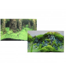 Фон Для Аквариума Двусторонний Prime (Прайм) Затопленный Лес/Камни с Растениями 50*100см Pr-002224