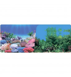 Фон Для Аквариума Двусторонний Prime (Прайм) Коралловый Рай/Подводный Пейзаж 30*60см Pr-002361