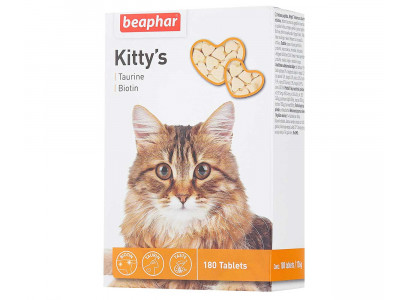 Витамины Для Кошек Beaphar (Беафар) Kitty’s + Taurine and Biotin Биотин и Таурин 180шт 12578 