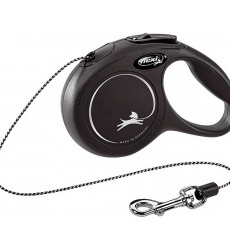 Рулетка Для Кошек и Собак Мелких Пород Flexi (Флекси) Ремень 3м До 12кг Classic XS Черный