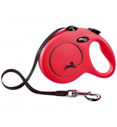 Рулетка Для Собак Крупных Пород Flexi (Флекси) Ремень 5м До 50кг New Classic L Красный
