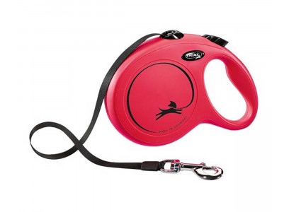 Рулетка Для Собак Крупных и Гигантских Пород Flexi (Флекси) Ремень 8м До 50кг New Сlassic L Красный