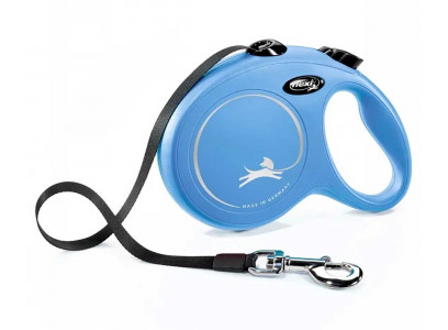 Рулетка Для Собак Крупных Пород Flexi (Флекси) Ремень 5м До 50кг New Classic L Синий