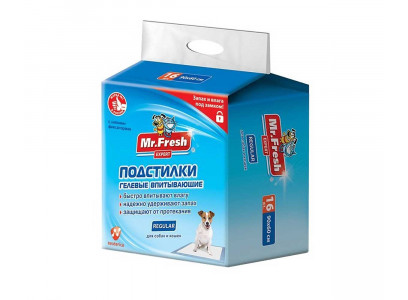 Пеленки Для Собак и Кошек Mr.Fresh (Мистер Фреш) Expert Regular 60*90см 16шт F503