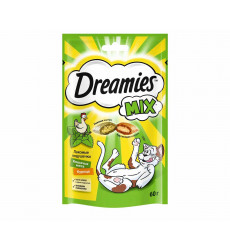 Лакомство Для Кошек Dreamies (Дримс) Лакомые Подушечки Курица и Мята Mix 60г (1*6)