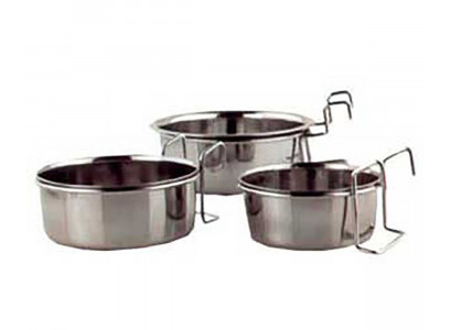 Миска Металлическая На Крючках Leonardo (Леонардо) в Клетку 840мл Сн-130
 