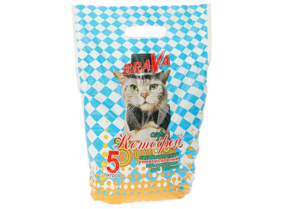 Наполнитель Для Кошачьего Туалета BRAVA (Брава) Сэр Котофей Минеральный Впитывающий 5л (1*4)  