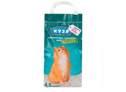 Наполнитель Для Кошачьего Туалета Кузя Для Кошек Минеральный 4,5л (1*4)  