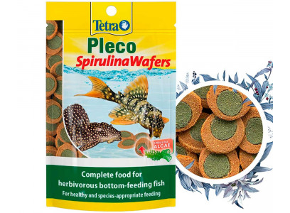 Корм Для Донных Рыб Tetra (Тетра) Pleco Spirulina Wafers Чипсы 15г 281899 