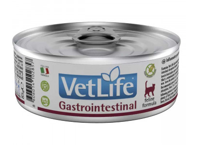 Лечебные Консервы Для Кошек Farmina (Фармина) При Заболевании ЖКТ Vet Life Gastrointestinal 85г 