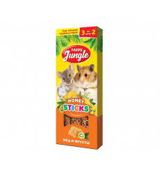 Палочки Для Хомяков и Мышей Happy Jungle Мелких Грызунов Мед Фрукты 90г 3шт J210
