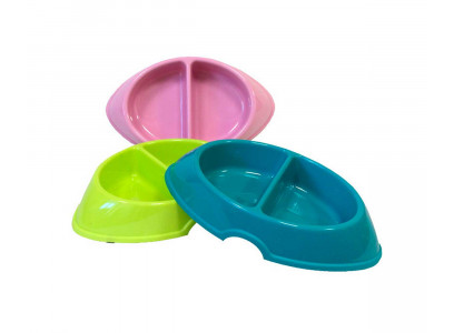 Миска Для Собак и Кошек Овальная Двойная 2*400мл Zooexpress 12004