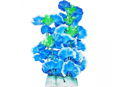 Растение Для Аквариума Уют Голубые Цветы 24см Пластик Вк504