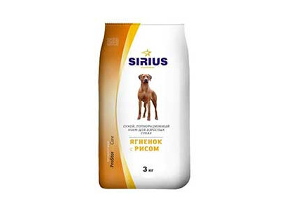 Сухой Корм Sirius (Сириус) Для Собак Ягненок и Рис 3кг