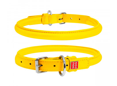 Ошейник Круглый 10*33-41 см  Желтый Waudog Glamour (Ваудог Гламур) 35058