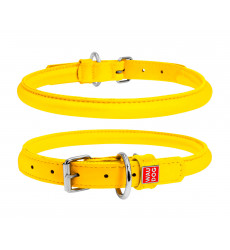 Ошейник Круглый 13*45-53 см Желтый Waudog Glamour (Ваудог Гламур) 35078