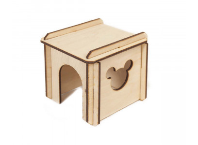 Домик Для Хомяков Зоофортуна Дерево 12.5*12.5*12.5см Гд-018