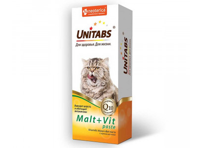 Паста Для Кошек Unitabs (Юнитабс) Мальт-Вит 120мл U309