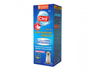 Паста Для Кошек Cliny для Вывода Шерсти 30мл Лосось К114 
