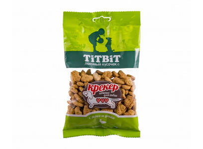Лакомство Для Собак TiTBiT (Титбит) Крекер с Мясом Утки 100г 3830 