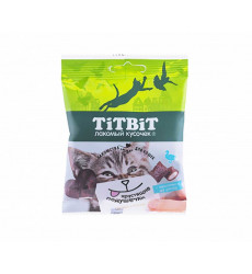 Лакомство Для Кошек TiTBiT (Титбит) Хрустящие Подушечки с Паштетом Из Утки 30г 3908