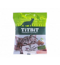 Лакомство Для Кошек TiTBiT (Титбит) Хрустящие Подушечки с Сыром и Паштетом Из Кролика 30г 3922