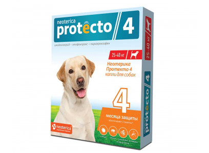 Капли Для Собак 25-40кг От Блох Клещей и Комаров Protecto (Протекто) P304 Neoterica 
