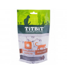 Лакомство Для Кошек TitBiT (ТиТБиТ) Хрустящие Подушечки Говядина Для Вывода Шерсти 60г 015421